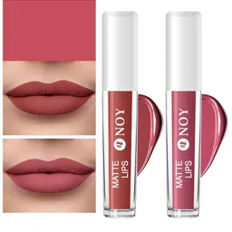 NOY Set Of 2 Matte Lips Lightweight Lipstick 4ml Each - Brown Nude 24-Mauve Nude 25 image 3