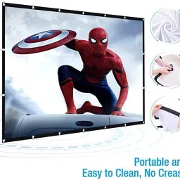 Sii Universal 5X5 4:3 Ratio Format Autolock/Insta Lock Wall Type Projector Screen Projector Screen (Width 10 cm x 10 cm Height) image 3