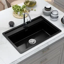 Quartz Granite Kitchen Sink/UV Protected Undermount Sink for Kitchen Quartz Kitchen Sink/UV Protected Sink/Single Bowl Sink with Coupling (20x30 In) Under Counter Basin-image-42