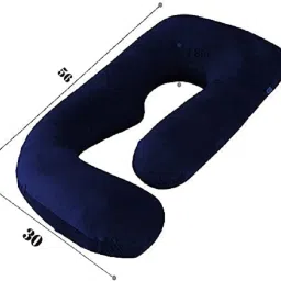 ultra soft j shaped pillow Microfibre, Polyester Fibre Solid Pregnancy Pillow Pack of 1-image-56