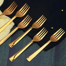 6 Pieces Premium Dinner Fork For Home & Kitchen, Dining Tableware Cutlery Set Stainless Steel Dinner Fork Set-19