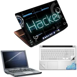 FineArts Hacker Wallpaper 4 in 1 Laptop Skin Pack with Screen Guard, Key Protector and Palmrest Skin Combo Set-15
