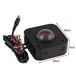 swonvi Arcade Trackball Mouse,4.5cm Lighted Illuminated Round LED Trackball Mouse PS/2 PCB Connector for Arcade (Trackballs) image 2