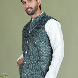 Jompers Men Printed Nehru Jacket-29