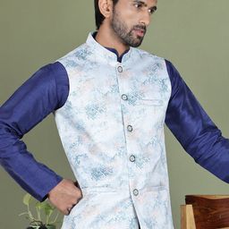 Jompers Men Ethnic Motifs Printed Nehru Jacket-picture-18
