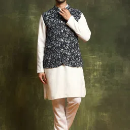 AKS Printed Pure Cotton Nehru Jacket-picture-19