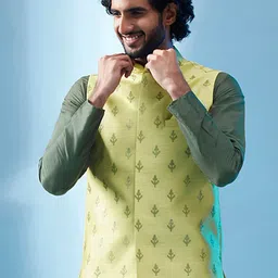KISAH Woven Design Nehru Jacket-4