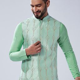 KISAH Embroidered Nehru Jacket-image-4