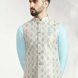 KISAH Woven Design Nehru Jacket-90