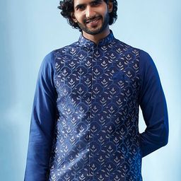 KISAH Woven Design Nehru Jacket-28