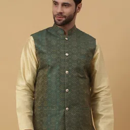 KRAFT INDIA Woven-Design  Nehru Jacket-image-16