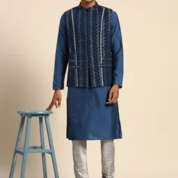 Anouk Embroidered Nehru Jacket image 2
