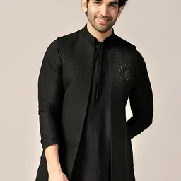 KISAH Printed Longline Nehru Jacket image 1