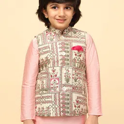 KISAH Printed Woven Nehru Jacket-28