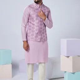 KISAH Woven Design Nehru Jacket image 4
