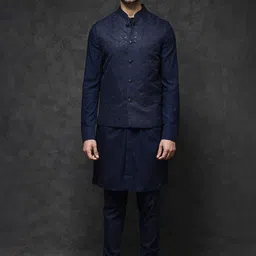 RARE RABBIT Woven Design Nehru Jacket image 2