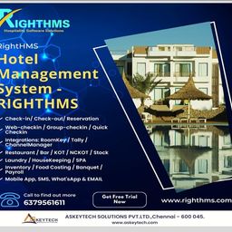 RIGHTHMS - Hotel Management Software with Check-in, Check-out, Reservation, Channel Manager,Booking engine Integration(Front office, Housekeeping, Restaurant, Inventory, Laundry, Spa, Banquet, Accounts & HR) Management Software image 1