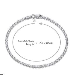 amrut ornaments pvt. ltd. AMRUT 925 Silver Classy Link Bracelet For Him | Gifts for Men & Boys | With Certificate of Authenticity image 3
