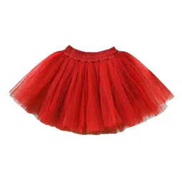 A.T.U.N. Girls Red Flared Mini Tutu Skirt-53