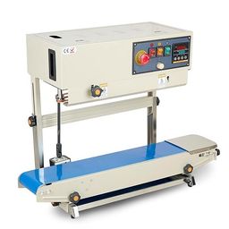 JD9 Continuous Sealing Machine Vertical Automatic Continuous Plastic Bag Band Sealing Sealer Machine Temperature Control, Bag Sealer Machine (White Color) image 1
