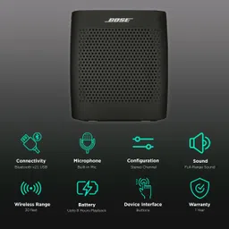 BOSE SoundLink Color Portable Bluetooth Speaker (Clear Sound, Mono Speaker, Black) image 2