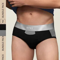 XYXX Men IntelliSoft Antimicrobial Micro Modal Pack of 2 Dualist Briefs XYBRF2PCKN283-10