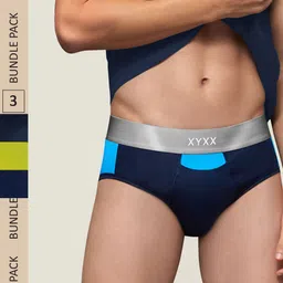 XYXX Men IntelliSoft Antimicrobial Micro Modal Pack of 3 Dualist Briefs XYBRF3PCKN366-picture-5