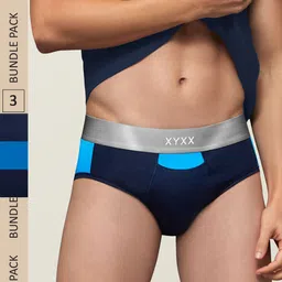 XYXX Men IntelliSoft Antimicrobial Micro Modal Pack of 3 Dualist Briefs XYBRF3PCKN361-50