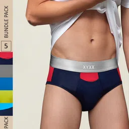 XYXX Men IntelliSoft Antimicrobial Micro Modal Pack of 5 Dualist Briefs XYBRF5PCKN103-image-98