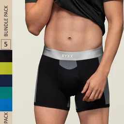XYXX Men IntelliSoft Antimicrobial Micro Modal Pack of 5 Dualist Trunks XYTRNK5PCKN92-image-41