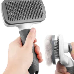 paws samrat Rectangle Sleeker Thin Pin Sleeker Comb Brush (Color may vary)) Slicker Brushes forDog & Cat, Rabbit image 2