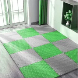 Exercise Mat,Interlocking,Protective Flooring for Gym for Workouts (64 SqFt) 12 mm Yoga Mat-image-0