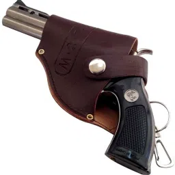 Revolver Shaped with Holster flame gas refillable Pocket Lighter-23