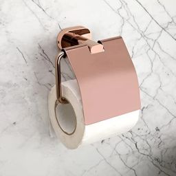 Roll Holder Toilet Roll Holder Toilet Tissue Holder Anti Rust(KIK Rose Gold) Stainless Steel Toilet Paper Holder-image-8