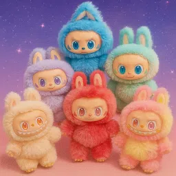 Pop Labubu Doll | Labubu Toy Character Plush Toy | Laubu (Random Color - 1 Pc) - 17 cm-3