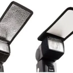 CAM-X UNIVERSAL 2 in 1 Flash Bounce Card All Type of On Camera Flash Guns Mini Silver White Flash Diffuser Reflector for Camera Flash Diffuser image 3