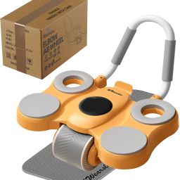 Automatic Rebound Professional Ab Wheel Roller with 4 Base Elbow Support & Timer Ab Exerciser-image-52
