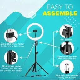 airtech Big Tripod Foldable stand with Light for Making Reels video & photo shoot Ring Flash image 4