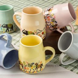 Elephant printed Flask Cane Ceramic Coffee Mug-1