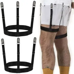 JS Enterprises ™ Shirt Stays For Men, Shirt Holder For Men, Adjustable Elastic Shirt Garter-2