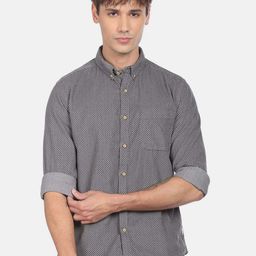Flying Machine Geometric Printed Button Down Collar Pure Cotton Casual Shirt-picture-41
