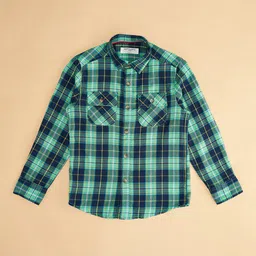 Pantaloons Junior Boys Tartan Checks Checked Cotton Casual Shirt image 4