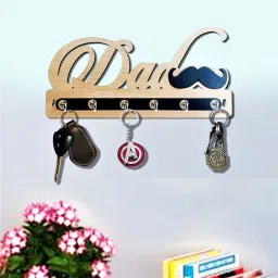 Delightful Stylish Dad KeyHolder Design MDF Wooden Wall Decor, Wood Key Holder-image-7