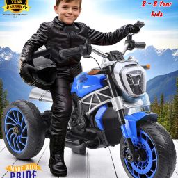 Kids EV Bike For 3-8 Year Kids 3-Wheel Safe Toy Bike Battery Operated Ride On-image-0