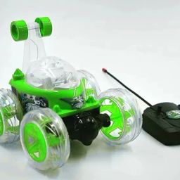 Ben10 Rechargeable Stunt Car Big Size 360 Degree Rotating Remote Control (Green)-image-88