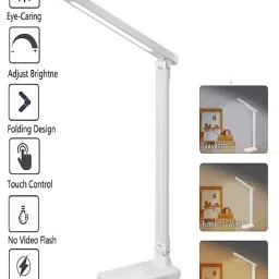 akr Powerful Rechargeable LED Touch On/Off Switch Desk Lamp 3 Level Color Table Lamp image 5