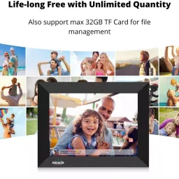 miracle digital 10.1" Wi-Fi Digital Photo Frame with Slideshow, Video & Audio Support. 10.1 inch Digital Picture Frame, Frameo App image 3