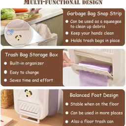 shreejee Hanging Trash Can for Kitchen Cabinet Door,Foldable Waste Organizer X1.488 Closet Organizer-picture-17