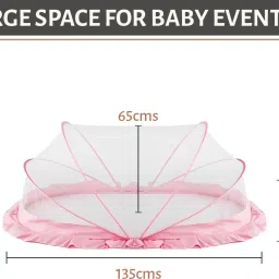turtlegrip Nylon Infants Washable Portable Baby Mosquito Net |Anti-Bug Crib Net Foldable Bottomless Baby Crib Net Mosquito Net image 2