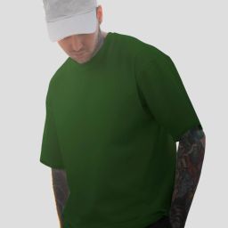 Women Solid Round Neck Polycotton Green T-Shirt-image-50